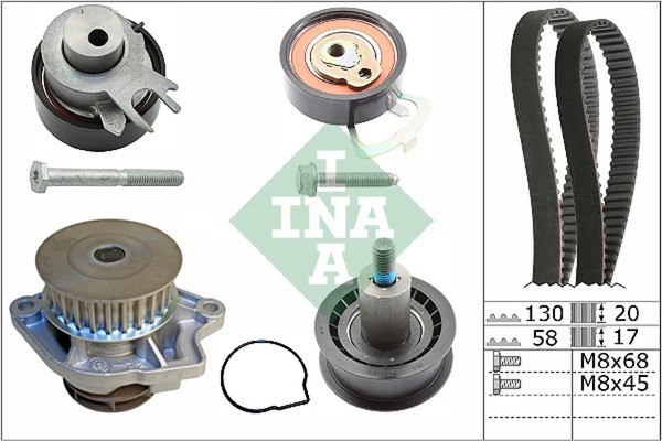 Schaeffler Ina Wasserpumpe + Zahnriemensatz 530 0538 30 FüR Vw Golf Skoda Seat 4-image