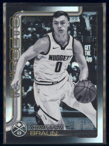 Christian Braun – 2025-26 Topps Basketball · Base Cards I Blackout Variation #102 Christian Braun