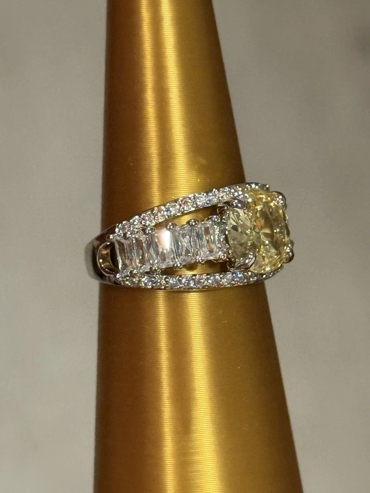 Anillo Bomb Party BP talla 7 RG69981 Can’t Hold Me Down limón circonita cúbica sobre rodio Foto 2 de 4