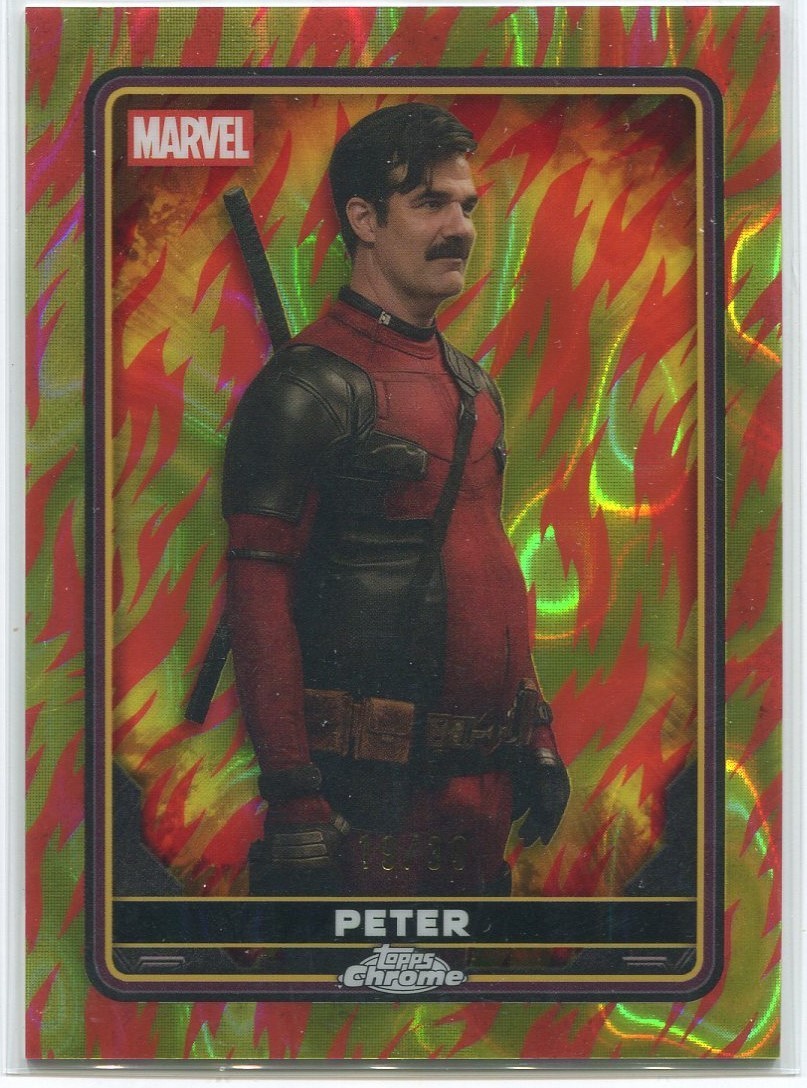 2025 Topps Chrome Deadpool Peter (23) Orange Lava Parallel 19/39