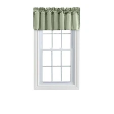 Ellis Stacey 3" Rod Pocket Lined Swag Set Filler Valance 42"x13" Sage