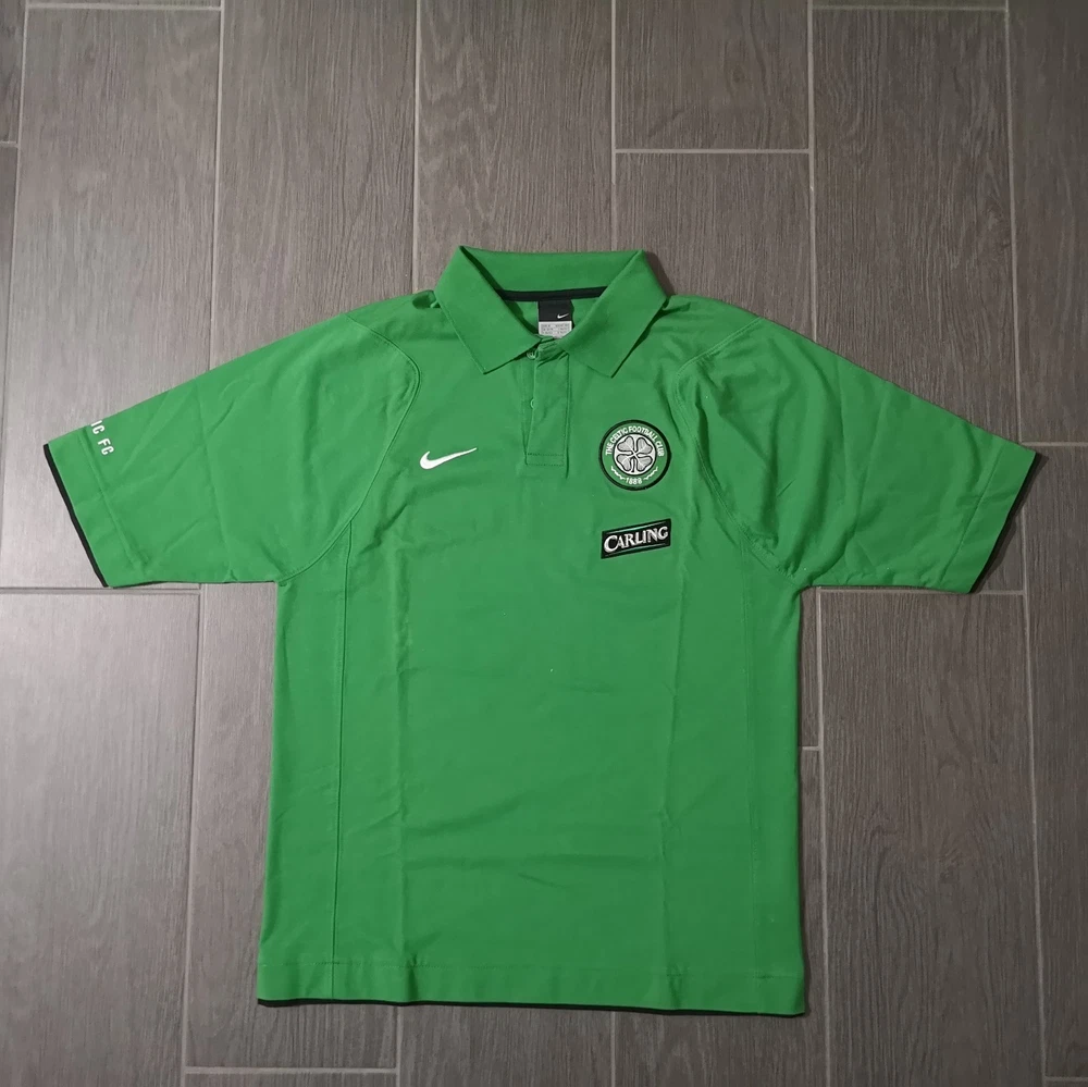 Vintage Retro 2006/07 Celtic Glasgow Poloshirt Größe: M Fußball Streatwear Nike