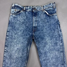 Vintage Levis Jeans Mens 36x32 Blue 90s Orange Tab Made USA Acid 550 (Tag38x32)