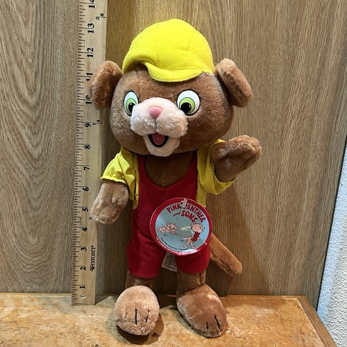 Mighty Star PINK PANTHER & SONS cartone animato pieghevole posabile 14" peluche figure etichette - Foto 10 di 10