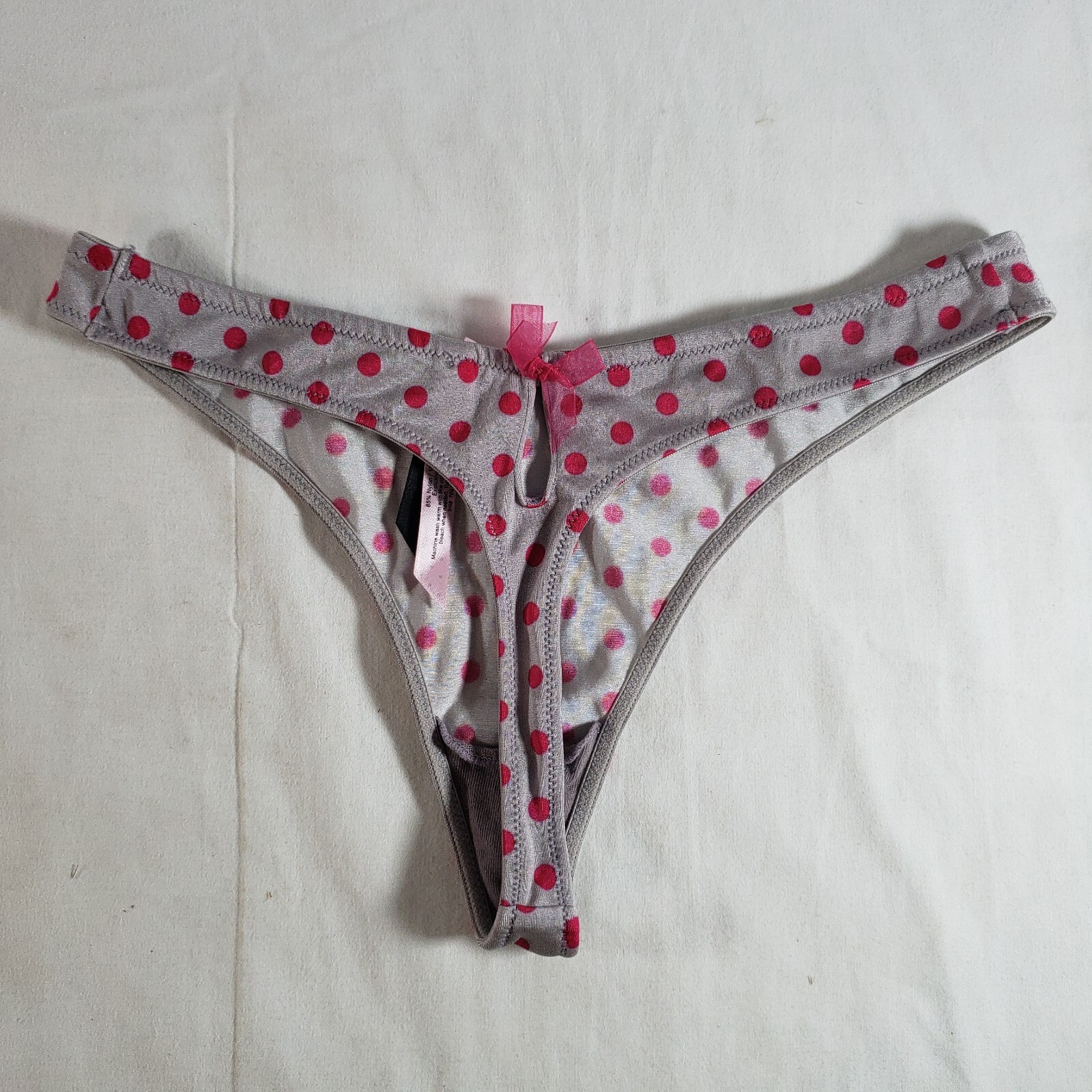 Victoria's Secret Sexy Little Things Satin Keyhole Thong Small Pink