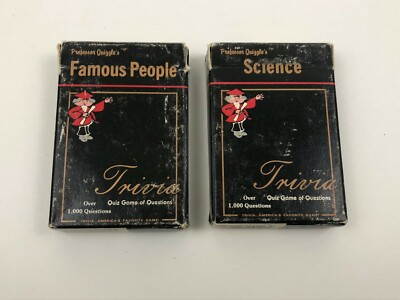 #ad Science Famous People Trivia Card Games Homeschool Vintage RAMCO Lot Of Two $9.95