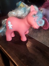 Vintage 1984 My Little Pony G1 Candy Cane Pony Molasses Pink Gingerbread Curls