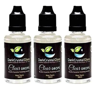 Glass And Quartz Natural Cleaning Solution 30ml Clear Drops Pack Of 3