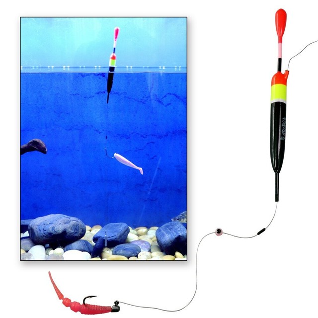 Original Fishing Slip Float Bobber Rigs Balsa Wood Colorful 5 pieces