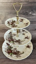 Johnson Brothers HARVEST TIME 3 Tier Serving Dish England Autumn Thanksgiving