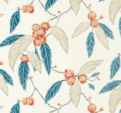 HARLEQUIN CURTAIN FABRIC DESIGN ''Coppice'' 2.9 METRES RUSSET & MIDNIGHT COTTON