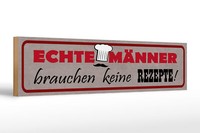 Holzschild Spruch 46X10 Cm MäNner Brauchen Keine Rezepte Deko Schild