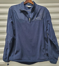 Nike Golf Quarter Zip Pullover Medium Therma Fit Standard Fleece Lined Navy Blue