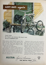 1949 Alcoa Aluminum Co America Pittsburgh Pa Bike Dog Lasts Vintage Print Ad