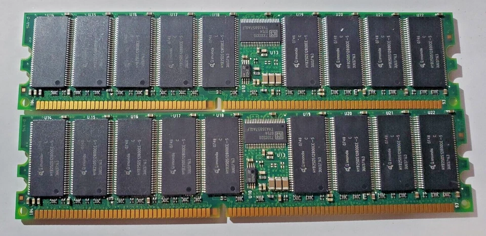 2pcs Wintec WD2RE01GX818-333B-QC DDR2-800 1gb 184 pin DIMM   2gb total - Image 3 of 4
