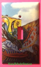 Street Art Wall Painting Mouth Light Switch Outlet Wall Cover Plate Home decor