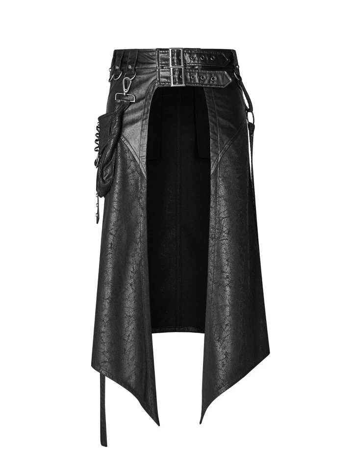 Disfraz de Halloween para hombre Kilt vegano imitación cuero punk rock rave nuevo con etiquetas Foto 2 de 4