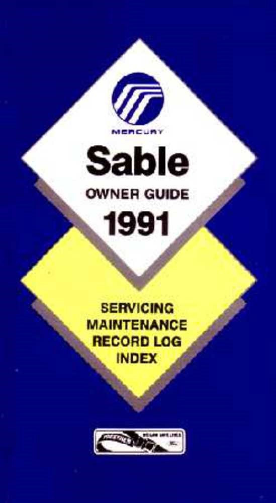 1991 Mercury Sable Owners Manual User Guide Reference Operator Book