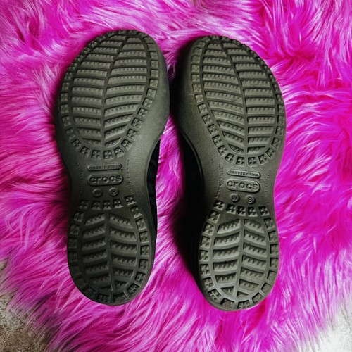 Crocs Women BROWN PURPLE Stretch ELASTIC STRAP Slip-on Shoes US WOMEN 8M - Picture 6 of 8