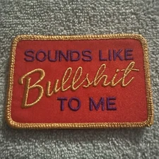 BULLSHIT 3x4 Embroidered Morale Patch Hook Backing Brand New