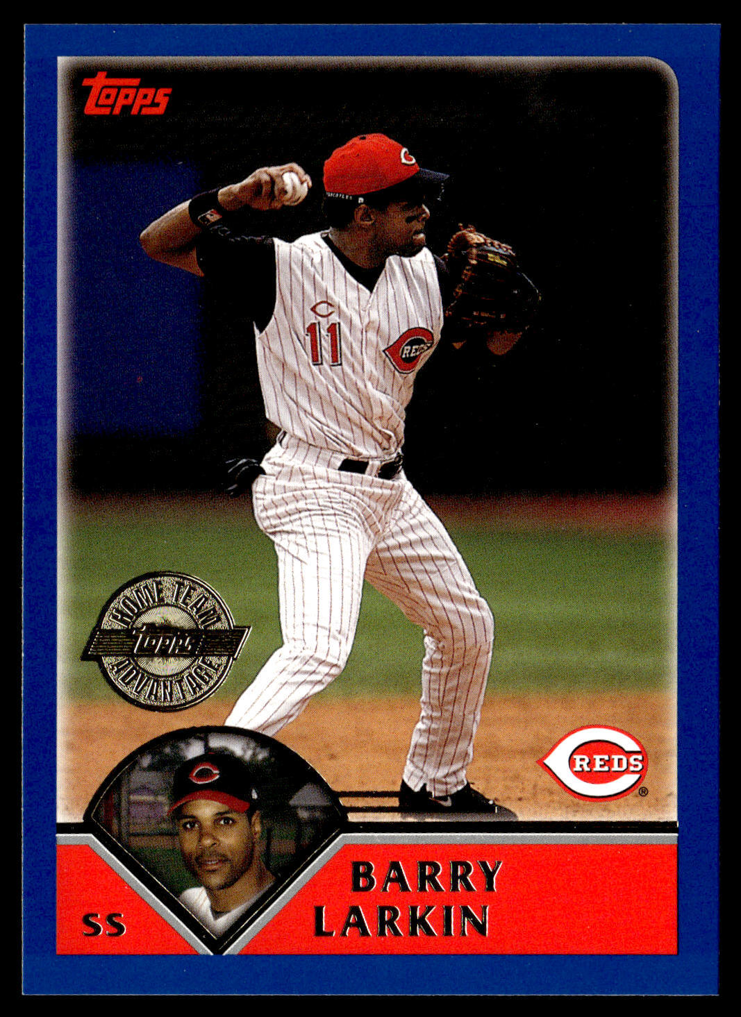 2003 Topps Barry Larkin #375 Home Team Advantage Cincinnati Reds