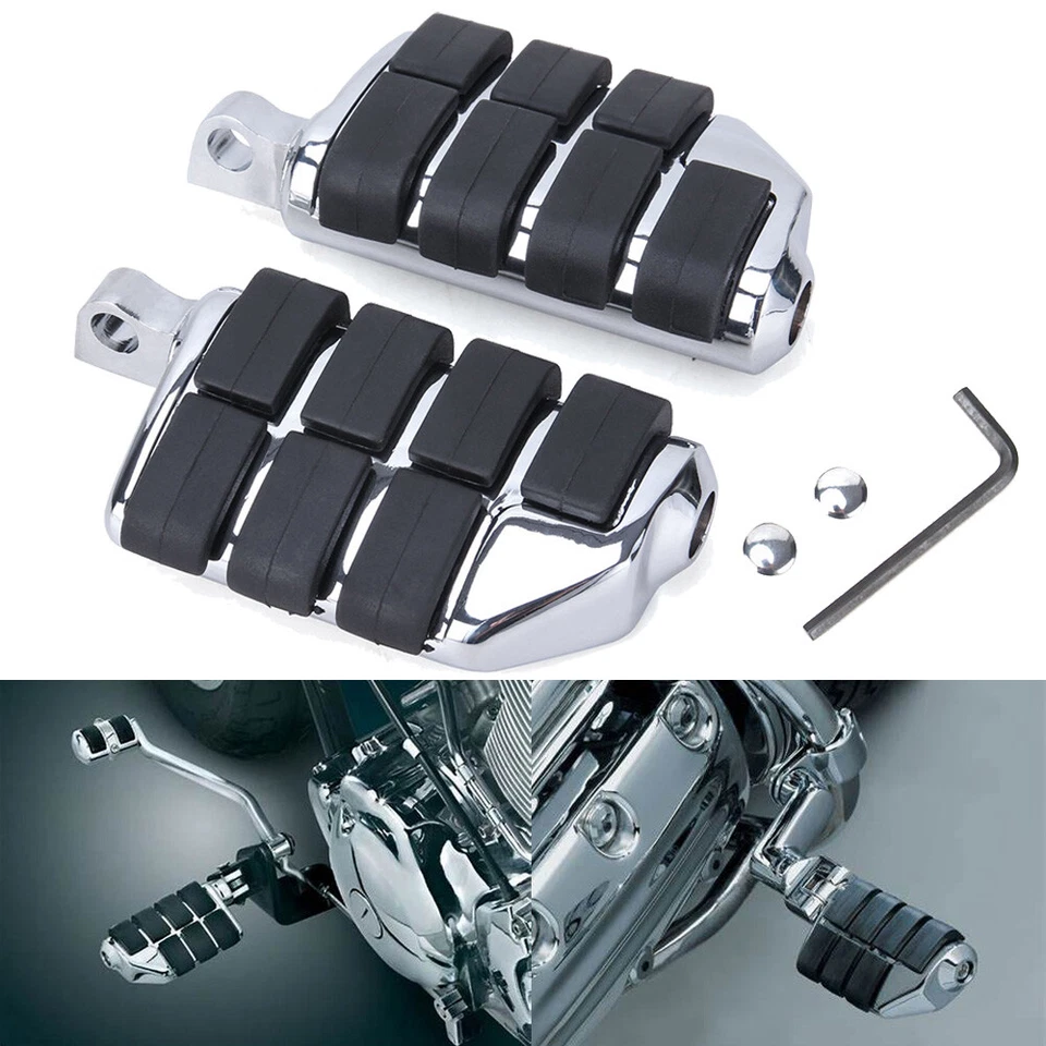 Reposapiés de carretera de 1 pulgada reposapiés para Honda Goldwing 1000 1100 1200 1500 1800 Foto 3 de 4