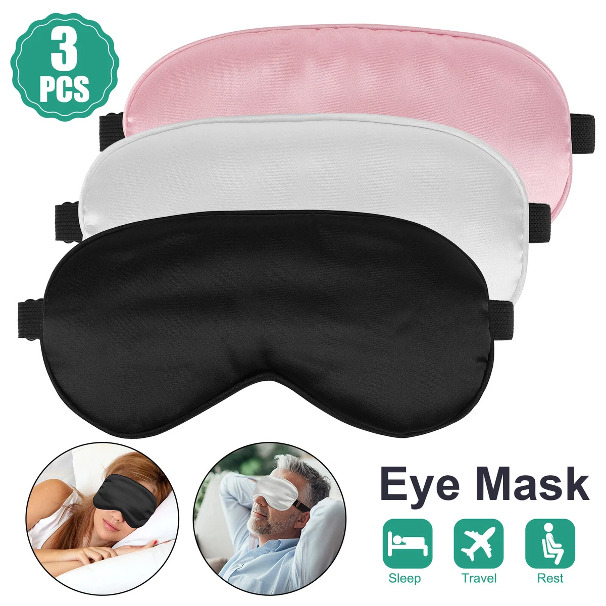 Eye Mask Cover Shade Blindfold Soft Eye Shade Cover,for Travel Sleep or  Party Supplies 