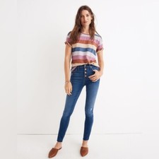 Madewell 10" High-Rise Skinny Jeans in Hanna Wash
