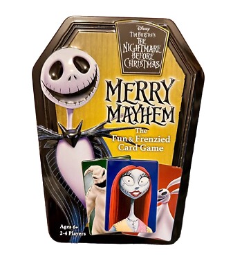 Tim Burton Nightmare Before Christmas MERRY MAYHEM Card Game Collector's Tin NEW