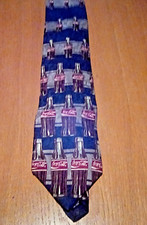 Vintage Stripe Old-Fashion Glass Coca-Cola Bottle Silk Neck Tie