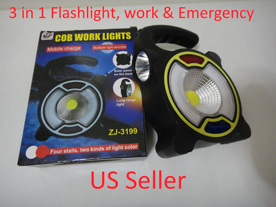 3-in-1 rechargeable solar ultra bright led camping lantern flashlight 1 Pack 3 in 1 USB Brightest COB Lantern, Waterproof Emergency LED Light Water Resistant 4 Pack 3 in 1
