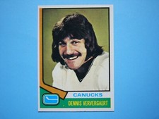 1974/75 TOPPS NHL HOCKEY CARD #207 DENNIS VERVERGAERT ROOKIE NM SHARP!! 74/75