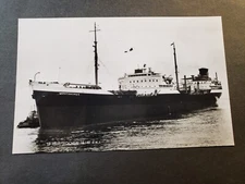 British Cargo Ship HEMITROCHUS Naval Cover PHOTO Postcard w/ note