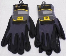 Lot of 2 CAT String Knit Men's Dotted & Dipped Nitrile Palm Glove X-L CAT017419X