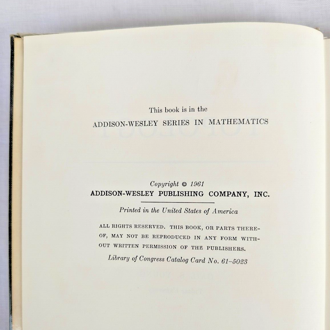 Topology by John G. Hocking and Gail S. Young, Addison-Wesley