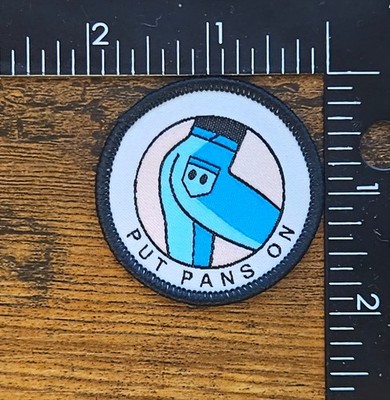 Put Pants On Merit Badge Iron On Joke Patch