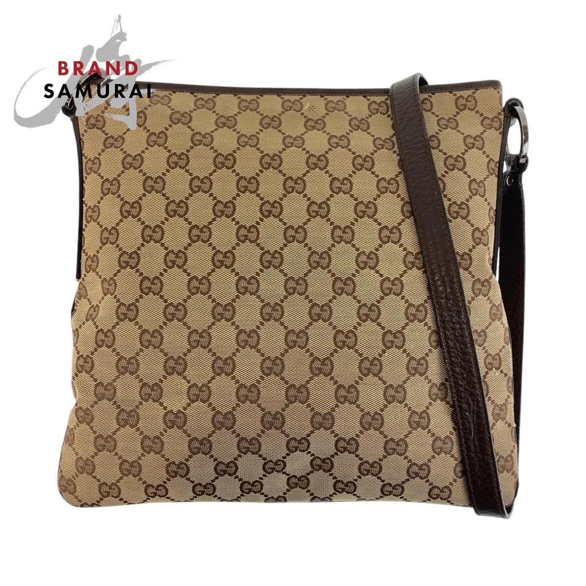 Gucci Beige Marron Gg Toile/Cuir 113013 Sac à Bandoulière Messenger pour Femme 5007