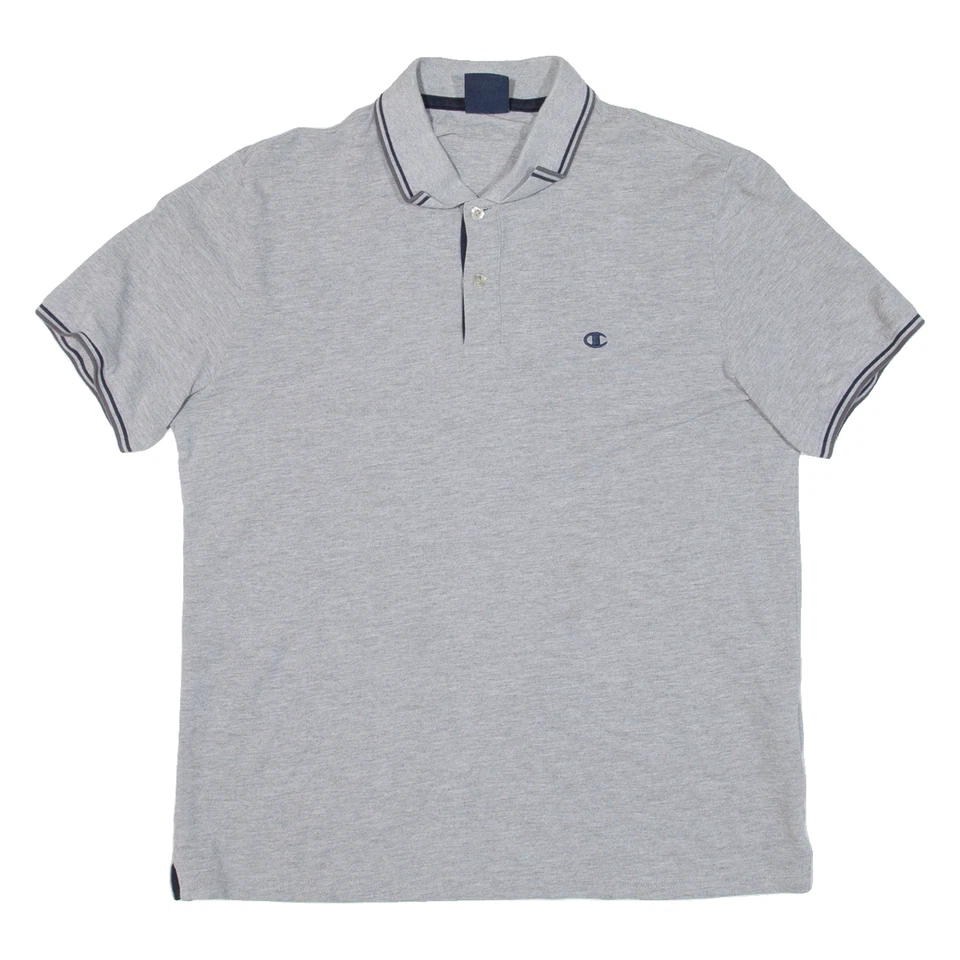 CHAMPION Mens Polo Shirt Grey L