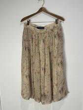 Vintage Ralph Lauren Floral Skirt 80  s Pleated Made In Italy Women  s Size 12
