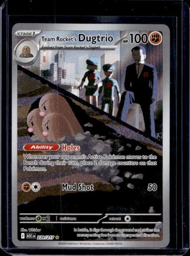 2026 Pokemon Ascended Heroes Team Rocket's Dugtrio Illustration Rare #239/217