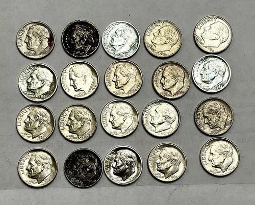 Lot of 20 - 90% Silver Roosevelt Dimes - Circulated / Uncirculated Pre 1964