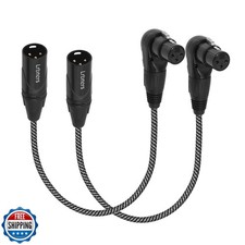 Lrbners 1.5FT XLR Right Angle Female to Male Cable - 90 Degree 3-