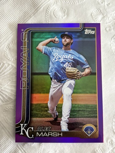 ALEC MARSH 2025 Topps Series 2 PURPLE FOIL 200/250 Kansas City Royals #607 - 第 1/2 張圖片