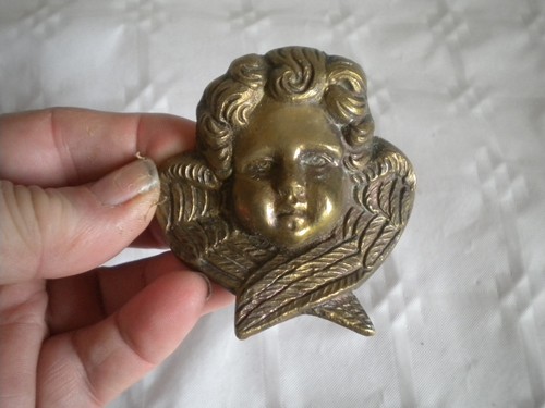 Vintage Ormalu Angel or Cherub Furniture hardware Fittings French salvage