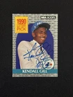 Kendall Gill ON CARD Autograph 1990 NBA Hoops Charlotte Hornets RC Rookie Auto