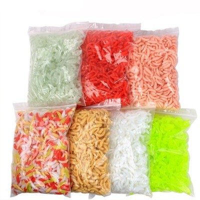 50Pcs Artificial Maggots Soft Lures Fishing Baits Earthworms Baits for