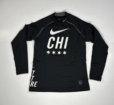 Nike Pro Dri-Fit Chicago Run Club Long Sleeve Fitted Size Med CHI Get Out Here