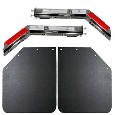 for Semi Truck Pair 2.5" Bolt Spacing Mud Flap Hanger Kit 24"x 30" Left Right