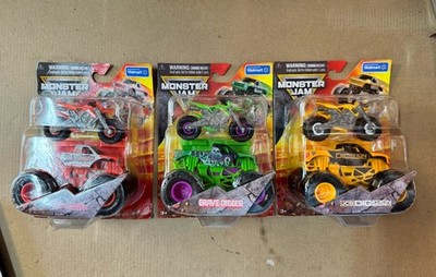 Monster Jam Truck Dirt Bike 1:64 Series 1 Complete Set Grave Digger Jcb Thunder