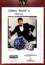 1997 Omega Seamaster Vintage Print Ad - James Bond's 007 Tomorrow Never Dies